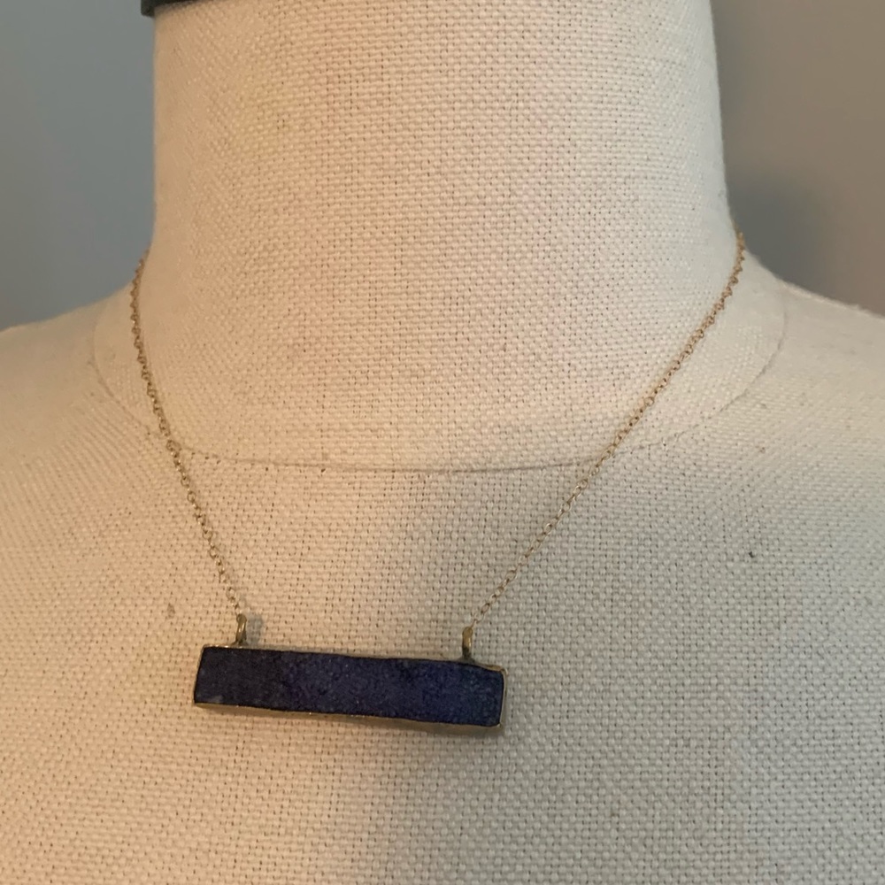 Blue crushed necklace